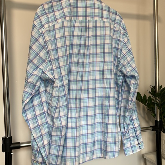 New Peter Millar Pearl Bay Cotton Sport Shirt Blue Sound - Picture 4 of 9